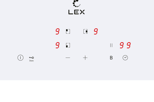 Варочная панель индукционная Lex EVI 430A WH
