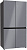 Холодильник LEX LCD505 steel point Cross Door