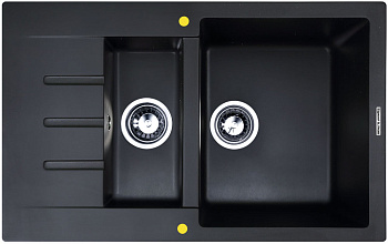 Кухонная мойка Zigmund & Shtain RECHTECK 775.2 ЧЕРН.БАЗАЛЬТ