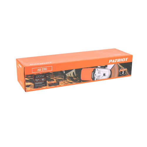 Машина углошлифовальная PATRIOT AG 230, 2200Вт