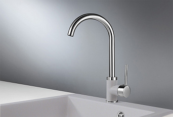 Смеситель для кухни Granula GR-3125, xром/алюминиум