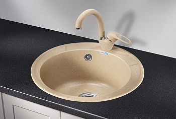 Кухонная мойка Granula Стандарт кварц ST-4802, бежевый