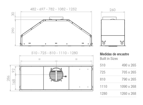 Вытяжка Pando GTI/810 NEGRO V.1050 ECO SEC PLUS