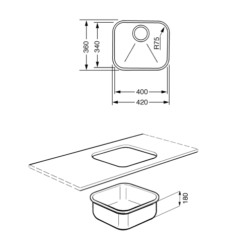 Мойка Smeg UM40