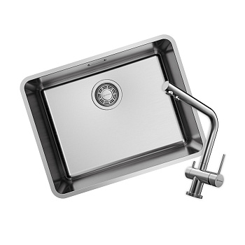 Комплект Omoikiri Omi 53-U/I-IN Ultra + Смеситель Nagano-BN