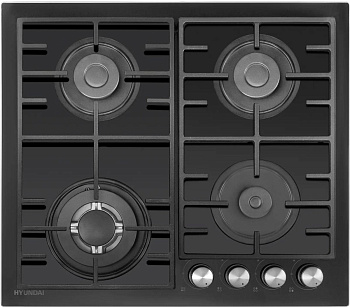 Газовая варочная поверхность Hyundai HHG 6438 BG черный