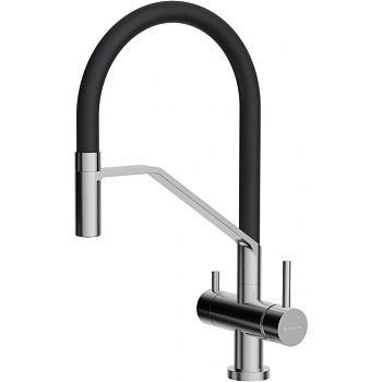 Смеситель для кухни Omoikiri Akeno-BN-BL латунь/нержавеющая сталь/черный