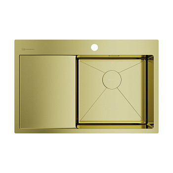 Мойка Omoikiri Akisame 78-R-LG нерж. сталь/светлое золото