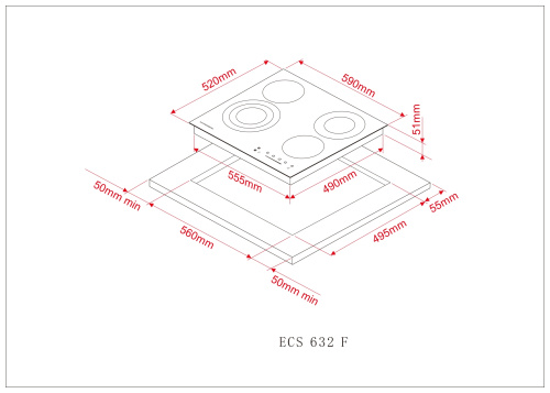 Электрическая варочная панель Kuppersberg ECS 632 F