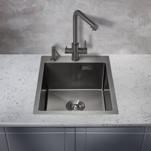 Мойка для кухни Milacio Denia 41 Steel сталь воронёная
