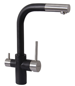 Кухонный смеситель Florentina Кристалл Антрацит (для чистой воды)