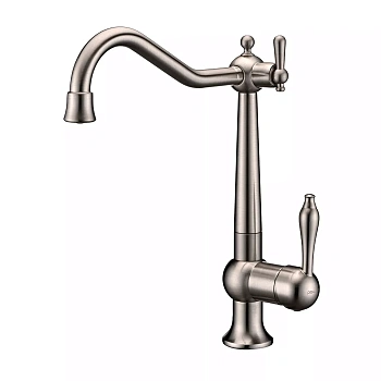 Смеситель для кухни Paulmark RETRO, брашированная сталь, Re213226-BS