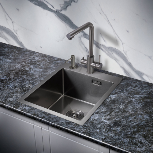 Мойка для кухни Milacio Denia 41 Steel сталь воронёная