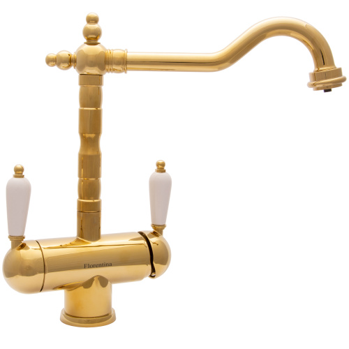 Кухонный смеситель PVD Florentina Ария Золото