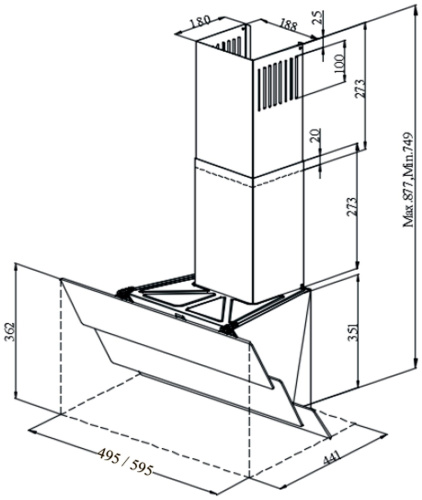 Вытяжка Monsher METZ 60 Argent