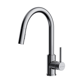 Смеситель Omoikiri Shinagawa-SB-BN латунь/нержавеющая сталь