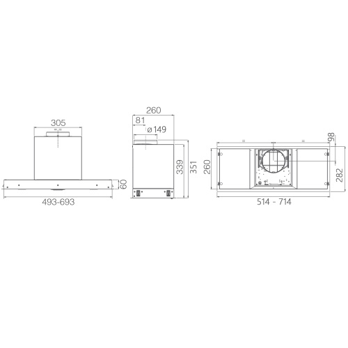 Вытяжка Elica HIDDEN ADV PLUS @ IX/A/52