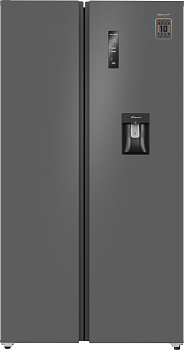 Холодильник Weissgauff WSBS 590 Inverter NoFrost Water Dispenser Grey