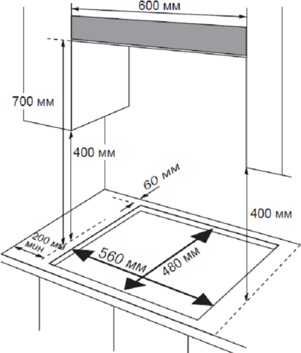 Газовая аарочная панель Midea MG649TGB