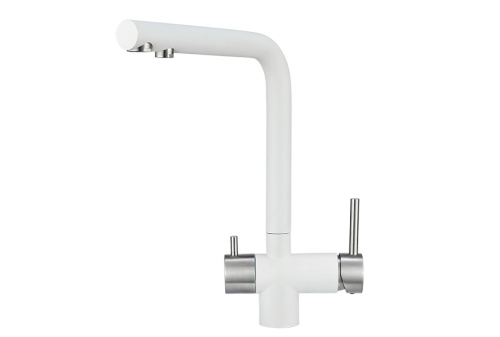 Смеситель для кухни Granula GR-2305, арктик (белый)