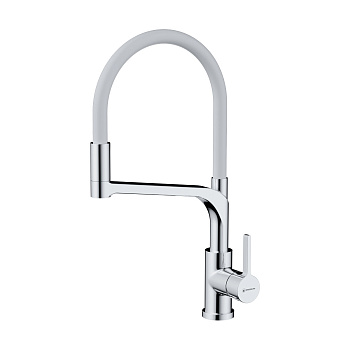 Смеситель Omoikiri Sinto 2 Plus-SB-C-WH латунь/хром/белый