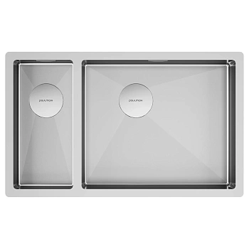 Мойка Paulmark NEXT 69/2S UNI, PM226944-BSR, брашированная нерж.сталь