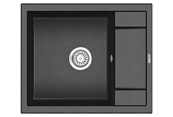 Кварцевая мойка Granula GR-6002, ЧЁРНЫЙ, кварц