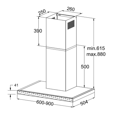 Купольная вытяжка Korting KHC 6989 GN