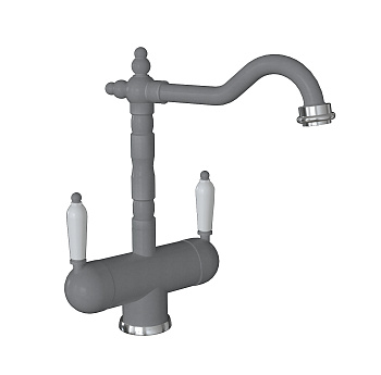 Кухонный смеситель Florentina Ария Серый шёлк