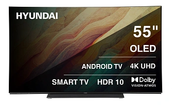 Телевизор OLED Hyundai 55" H-LED55OBU7700 Android TV Frameless черный/черный