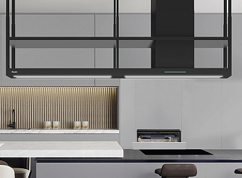 Вытяжка Pando I-894 DR/90+120 MODULO IZQ. NEGRO MATE V. 1250 ECO