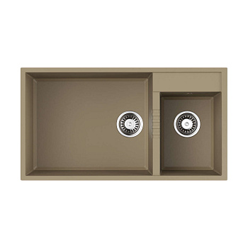 Мойка Omoikiri Tedori 85-2-U-CH Tetogranit/шампань