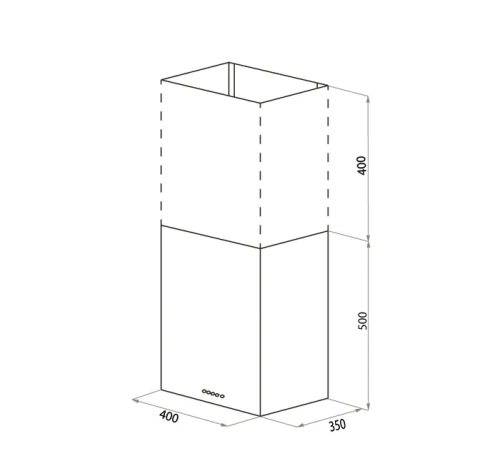 Вытяжка дизайнерская пристенная Meferi ROOMBOX40IX COMFORT