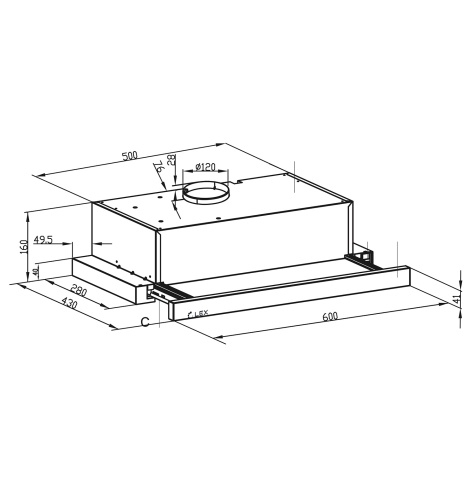 Вытяжка LEX HOGAN G 600 WHITE