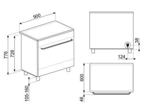 Варочный центр Smeg CG90IANT9