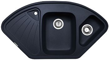 Кухонная мойка Zigmund & Shtain ECKIG 1000.2 ЧЕРН.БАЗАЛЬТ